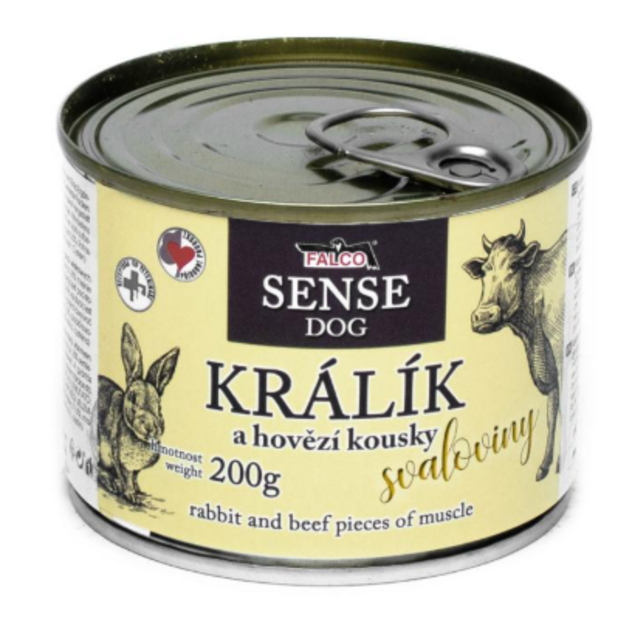 sokolfalco sense dog králik a hovädzie200g-